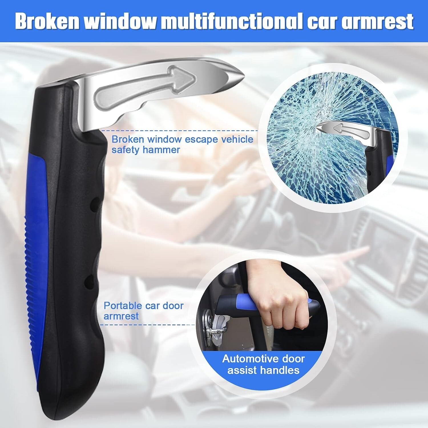2xCar Door Handle assist for Elderly Car Handle Assist Portable Vehicle Support