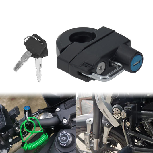 Universal Motorcycle Handlebars Helmet Lock Fit for Harley Softail Road Glide Q