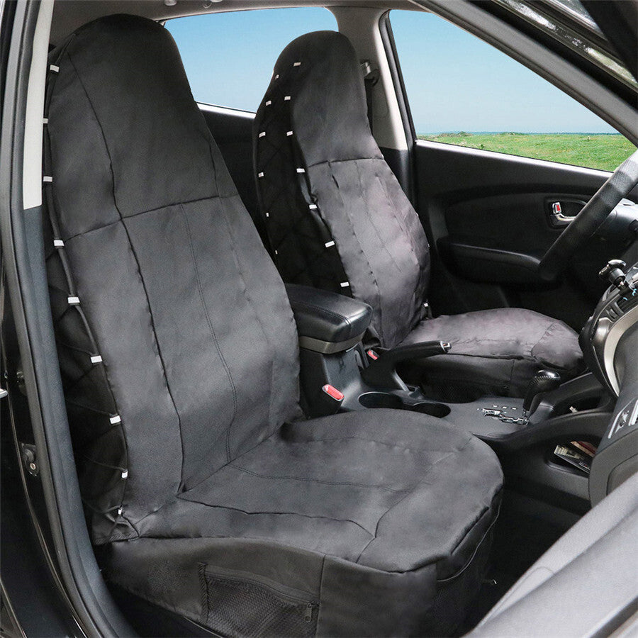 High Back Bucket for Seat Waterproof Car for Seat Covers Front Set W/Organizer Pockets