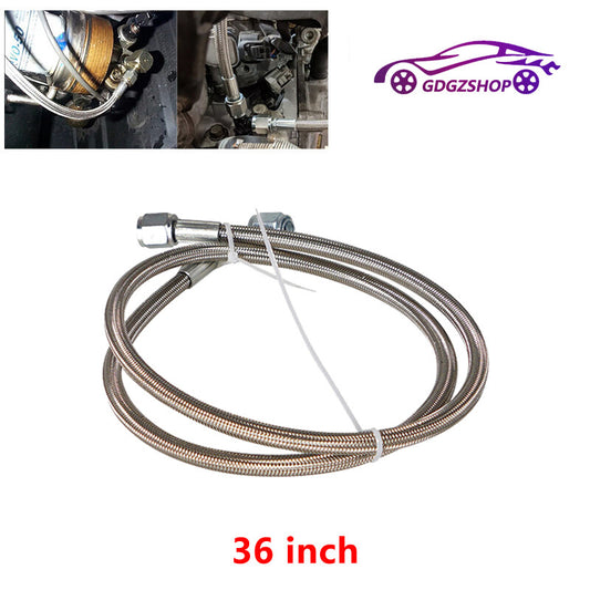 36 Turbo Oil Feed Line Stainless Braided PTFE Line 4AN 90¡ã Straight Hose End