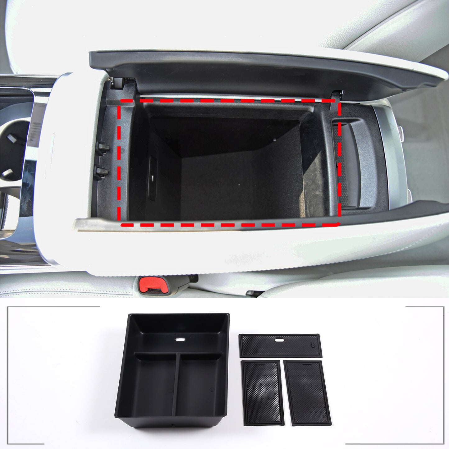 Car armrest storage center organizer box suitable for EQS, EQE, 350, 450+, AMG- n