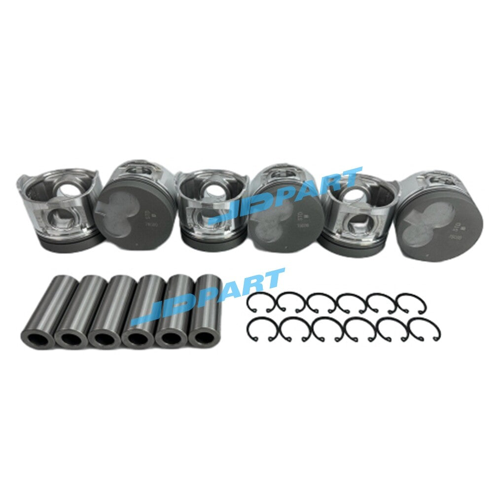 6-piece set of 15Z pistons for excavator engine parts -