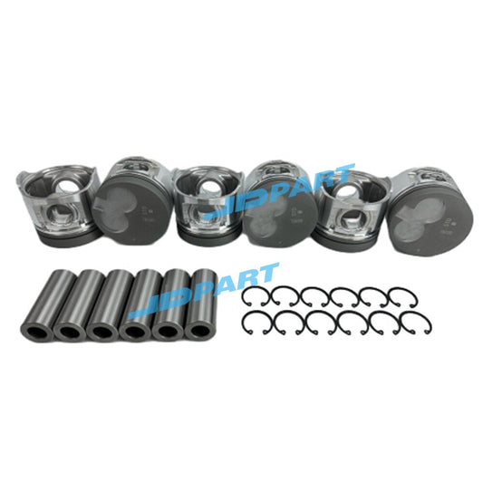 6-piece set of 15Z pistons for excavator engine parts -