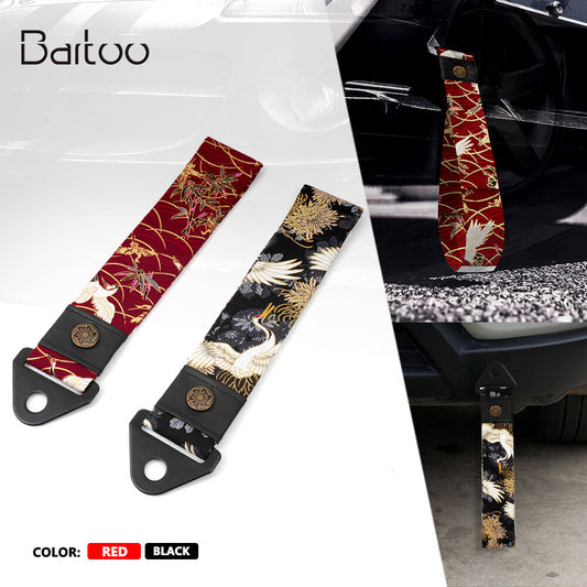 Tow Strap Racing Sports Bumper Towing Rope Front Rear Tow Hook(without Screws) Q