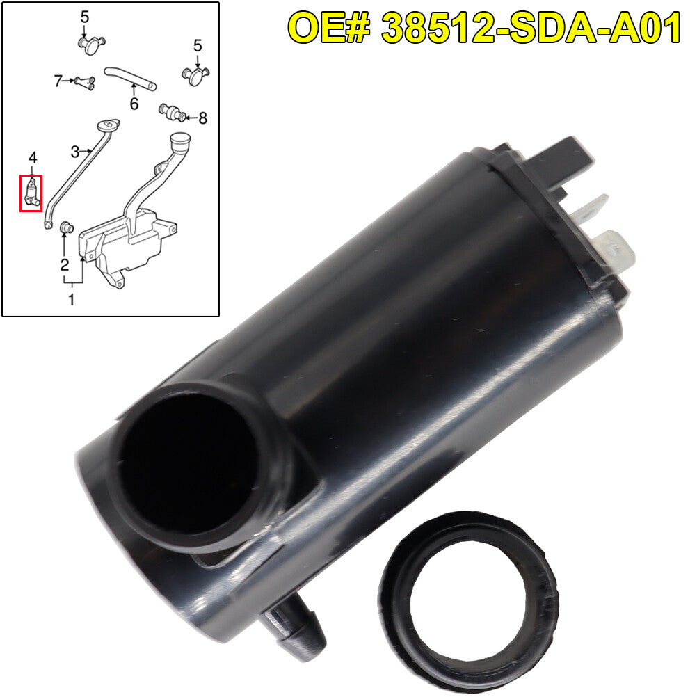Car Windshield Washer Fluid Pump for Honda for Civic Odyssey for Acura 38512-SDA-A01