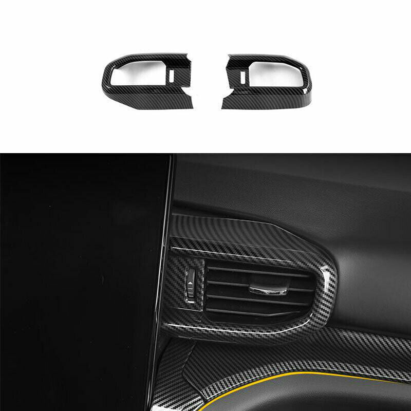 for Hyundai Sonata 2020-2023 Carbon Rear Air Outlet Vent Anti-kick Panel Cover v