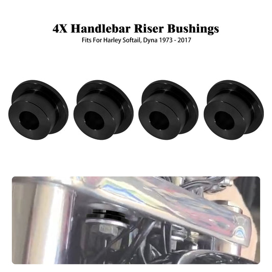 Black Handlebar Riser Bushing Fit for Harley Dyna Fat Bob Low Rider 1973-2017 Q