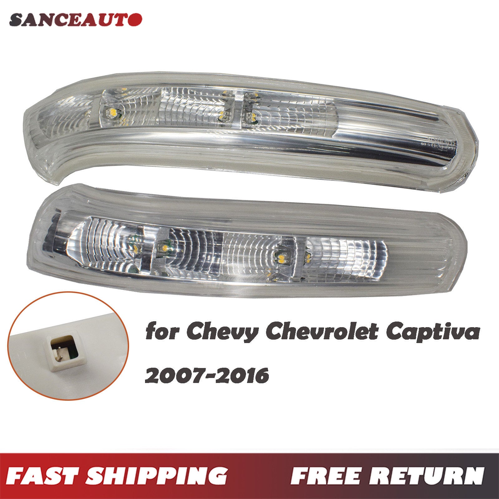 2-pack LH right-hand turn signal light mirror indicator for Captiva (2007-16) n
