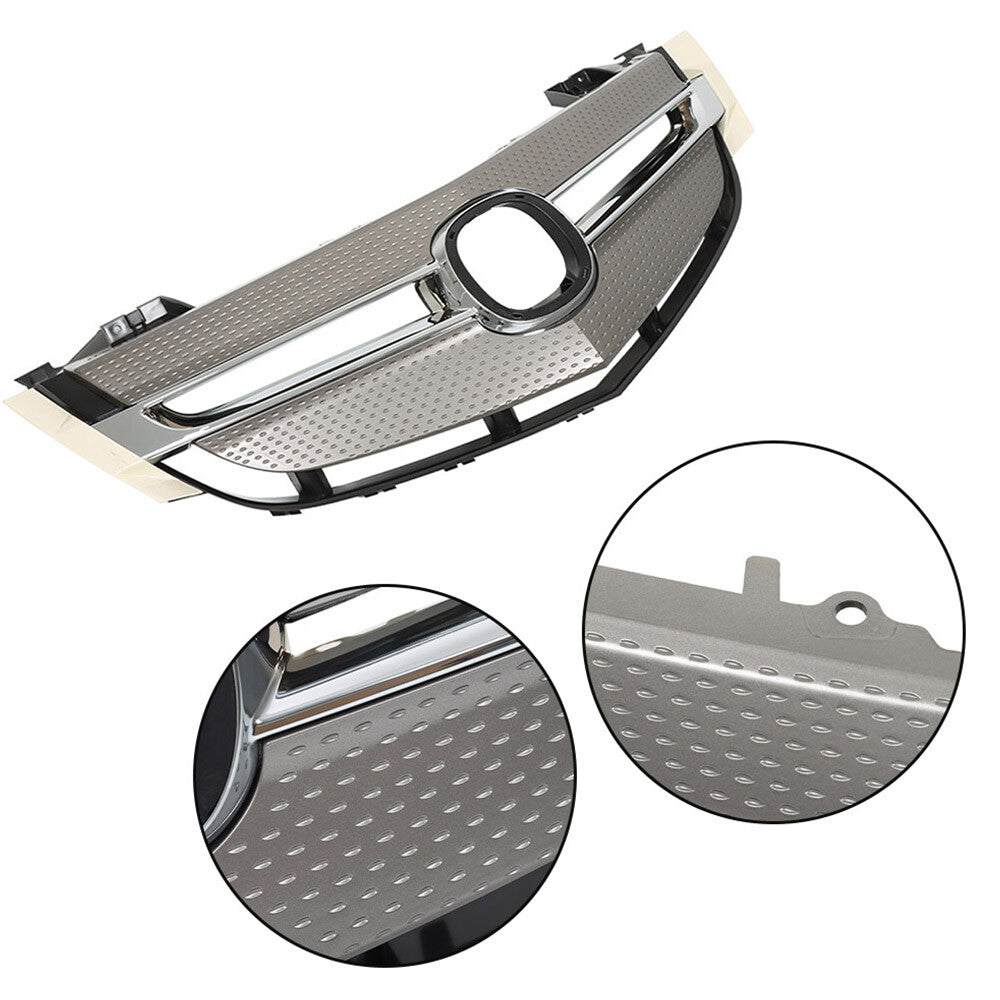 Chrome replacement grille for 2007, 2008, and 2009 for Acura MDX front upper grille assembly. n