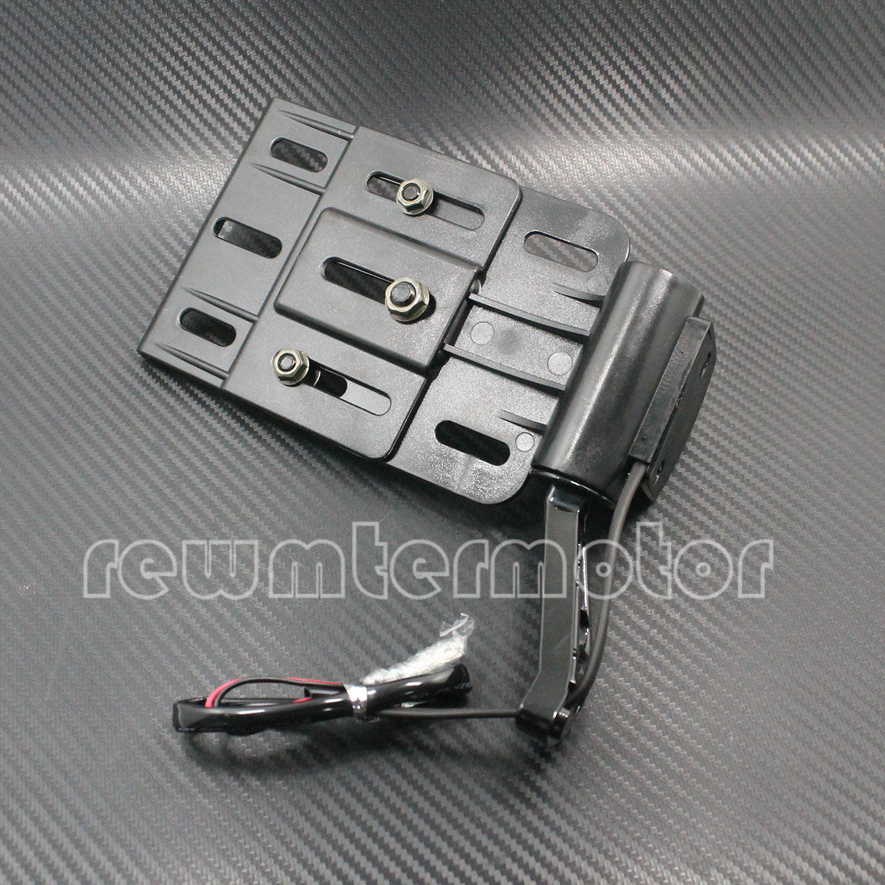 Folding LED Light Side Mount License Plate Bracket Fit for Harley Sportster XL Q