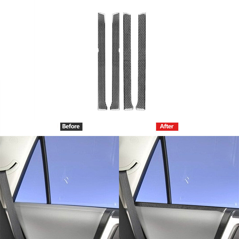 Carbon Fiber Rearview Mirror Decorative Cover Trim For 4Runner 2010-2020 v