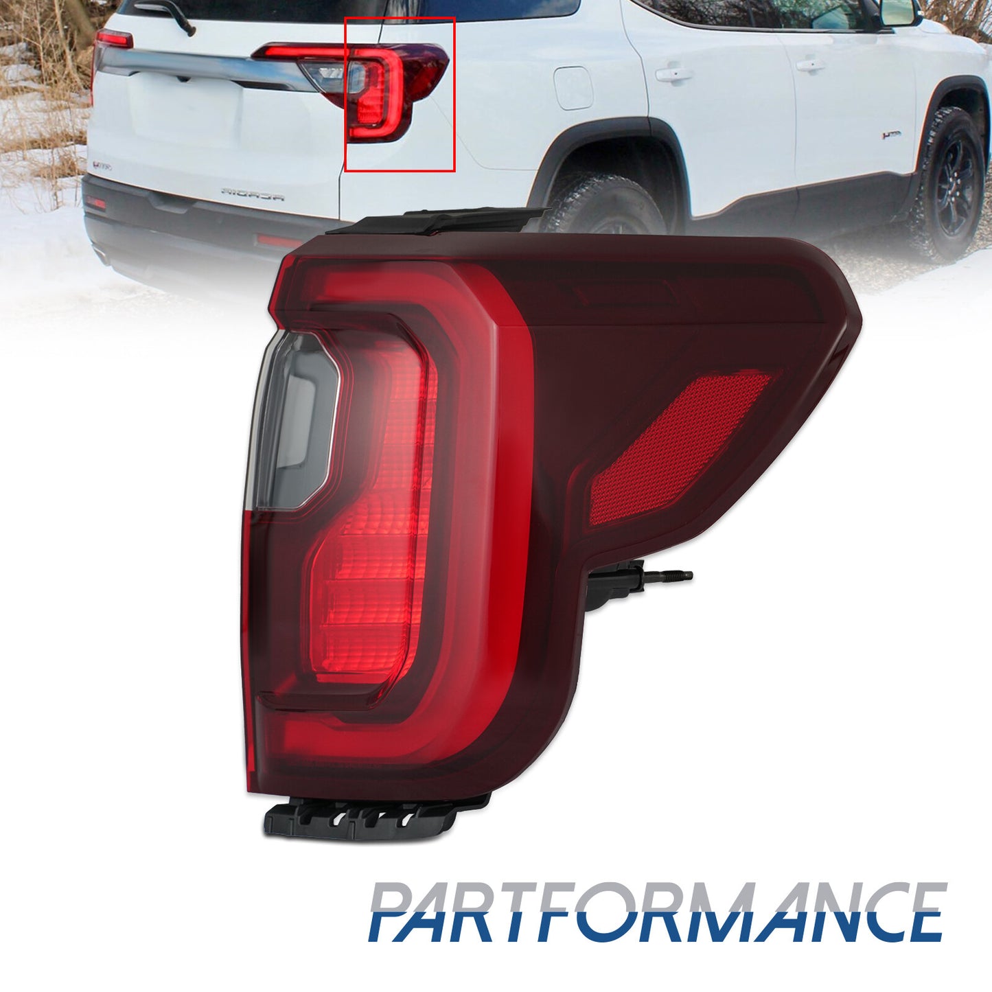 For 2020 - 2023 for GMC Acadia AT4 with black trim LED tail light brake light right side - v