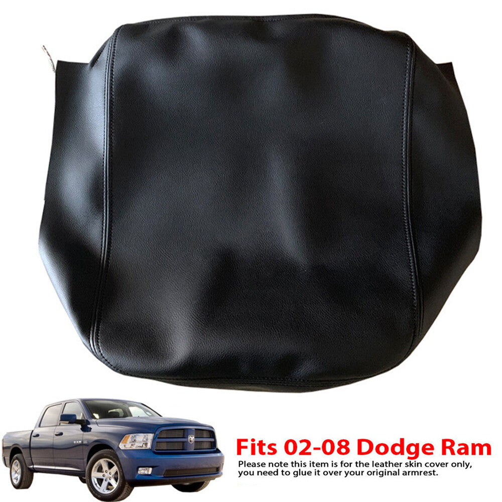 Black console cover and leather armrest protector for 02-08 for Dodge for Ram 1500 2500 3500- n