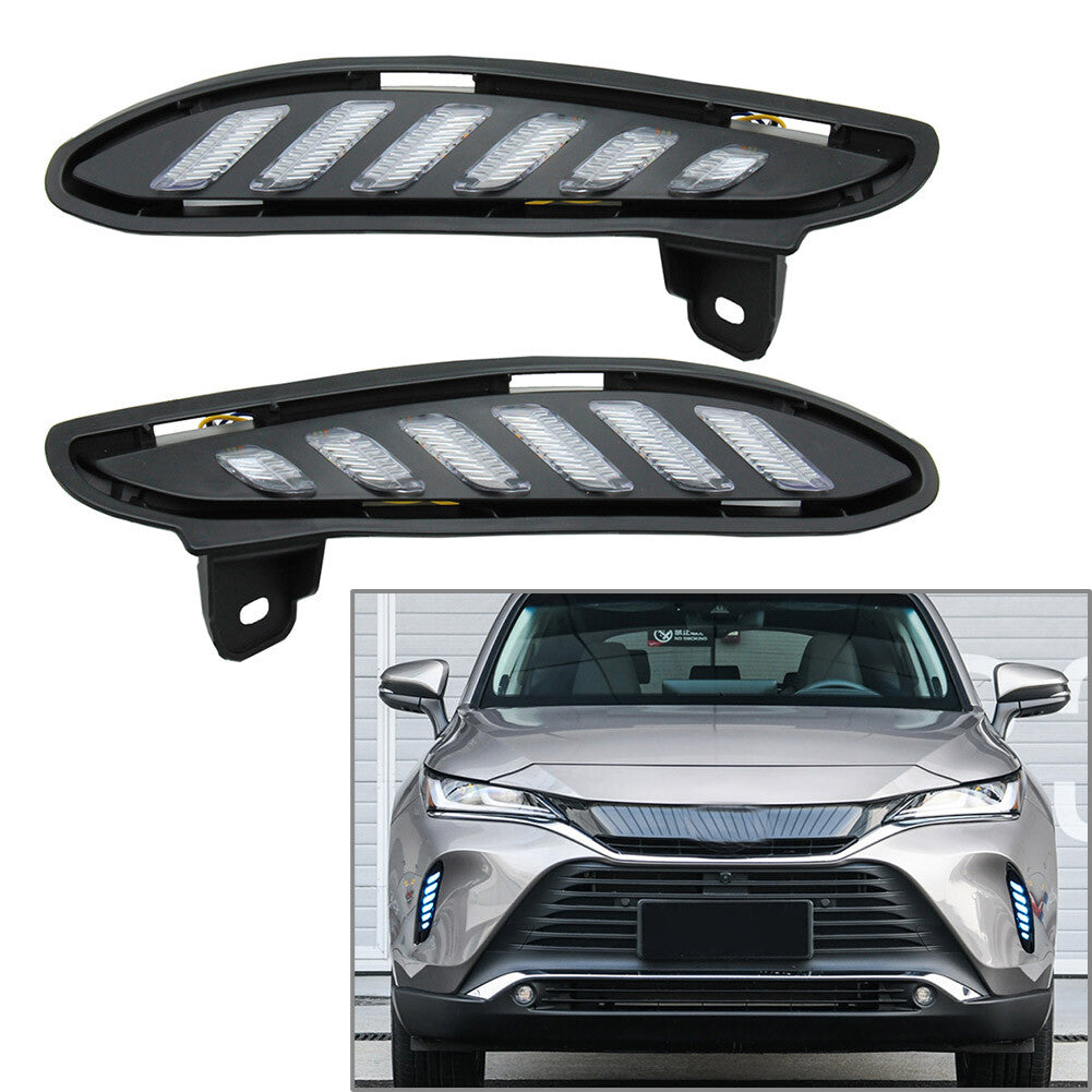 LED DRL Daytime Running Driving Light With Turn for Toyota Venza HARRIER 2021-22