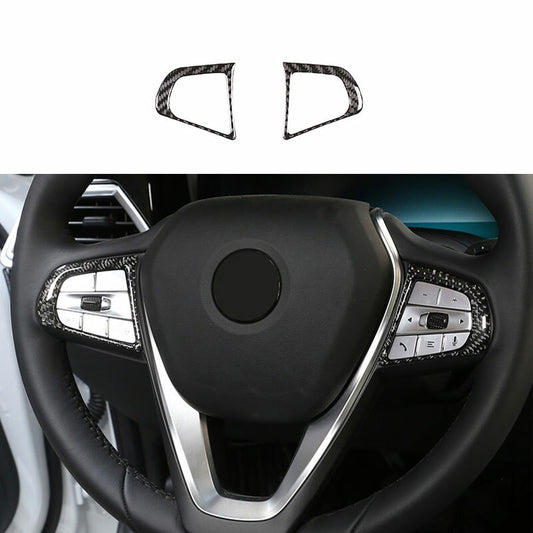 For 2019-2021 for BMW 3 Series G20 Carbon Fiber Steering Wheel Switch Cover Trim