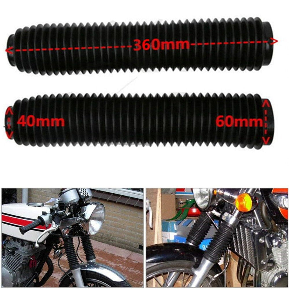 2 Rubber Front Fork Shock Gaiter Boots Absorber Dust Cover for Motorcycle-Parts n