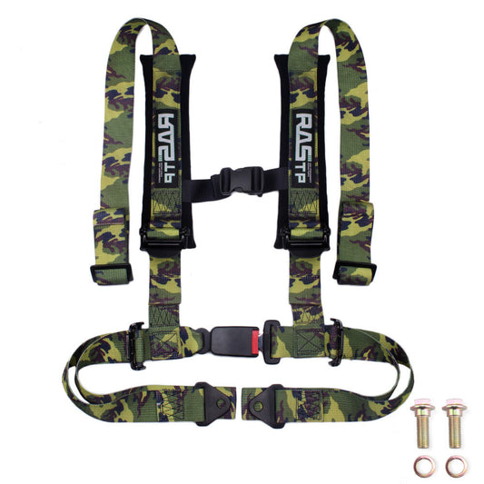 4 Point 2â€?Racing Harne Shoulder Pad for Seat Belt Aluminum buckle-Camouflage Q