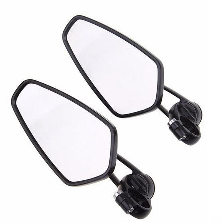 2 Pcs Shell Motorcycle Bike 7/8 22mm Handlebar Rearview Mirrors Adjustability
