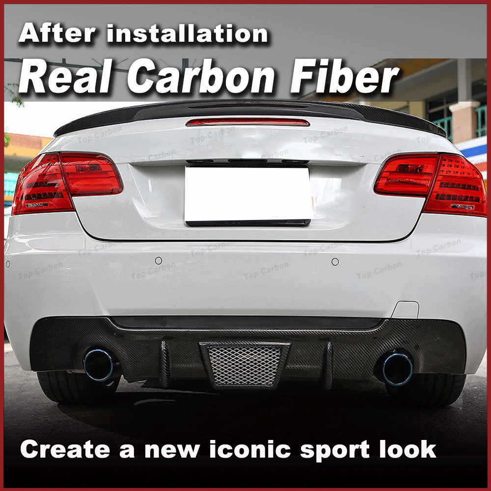 REAL CARBON Rear Bumper Diffuser Lip for BMW 3Series E92 E93 335i M Tech 2008-11