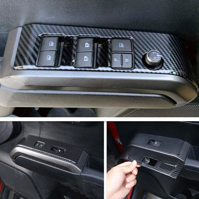 For Tacoma 2016-2023 Carbon Fiber Inner Window Switch Panel Cover Trim v