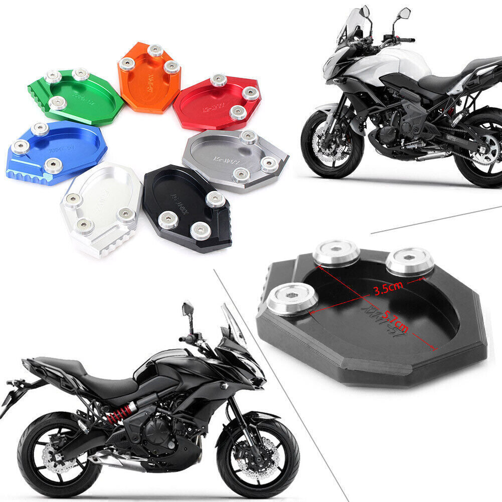for Kawasaki KLX250 2009-2015 Motorbike Kickstand Extension Side Stand Plate Pad Q