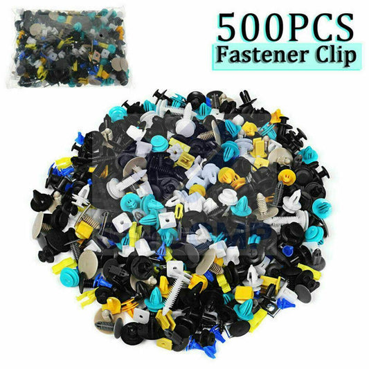 500X Fasteners Car Moulding of Rivet Body Set Trim Pin Clips Screw Push Plastic