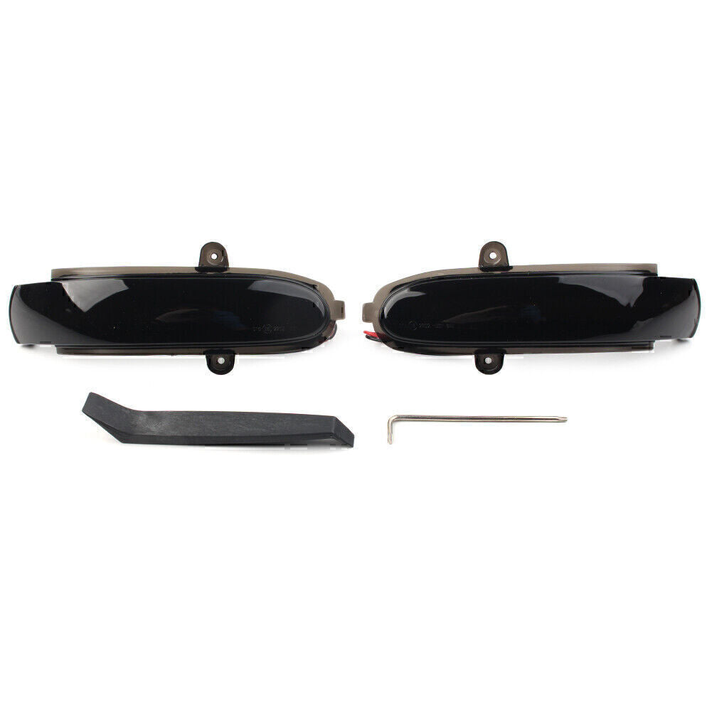 Pair LED Mirror Dynamic Turn Signal Light for Benz C Class W203 S203 CL203 Smoke