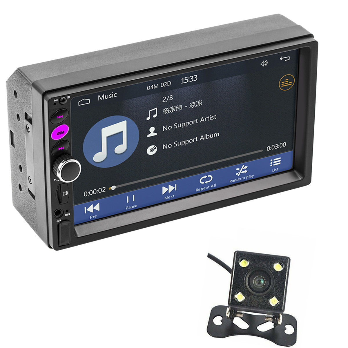7in Car Stereo Radio MP5 Player HD Touch Screen W/Cam For Carplay Android Auto Q