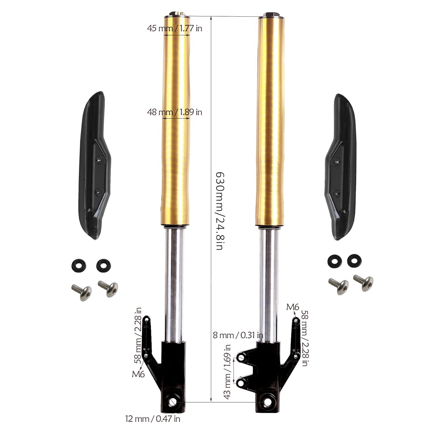 45/48 mm 630 mm Three Trees fork for mini off-road pit bikes Monkey Taodao SSR