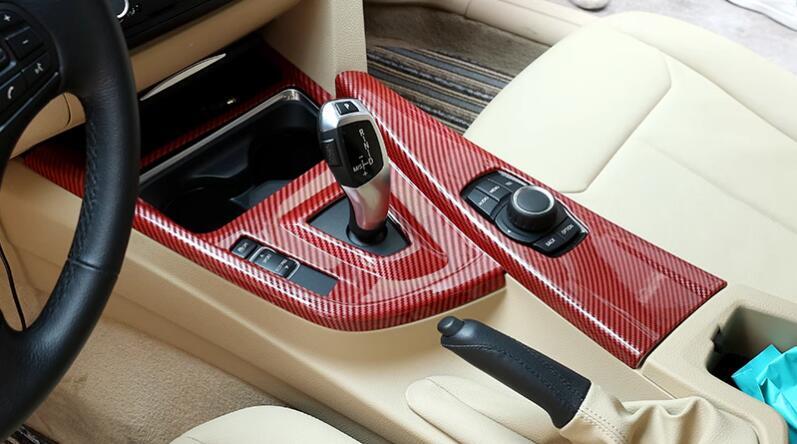 ABS RED Carbon Center Console Gear Shift Cover For 3 4 F30 GT 13-19 n