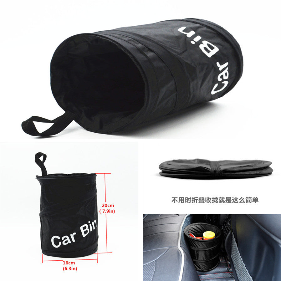 Car Wastebasket Trash Can Litter Container Pop Garbage Bin Storage Bag Ashcan BK