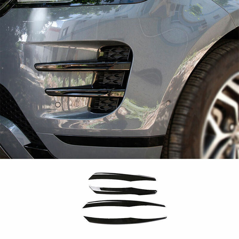 for Range Rover Evoque 2020-24 ABS Black Exterior Front Fog Light Strip Trim 4X
