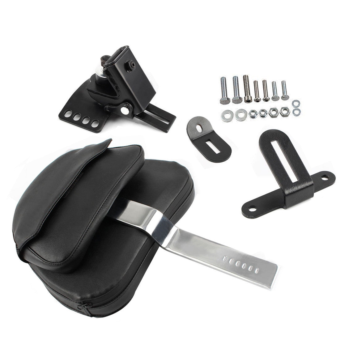 Detachable Adjustable Plug-In Driver Rider Backrest Kit for Harley Touring 97-17