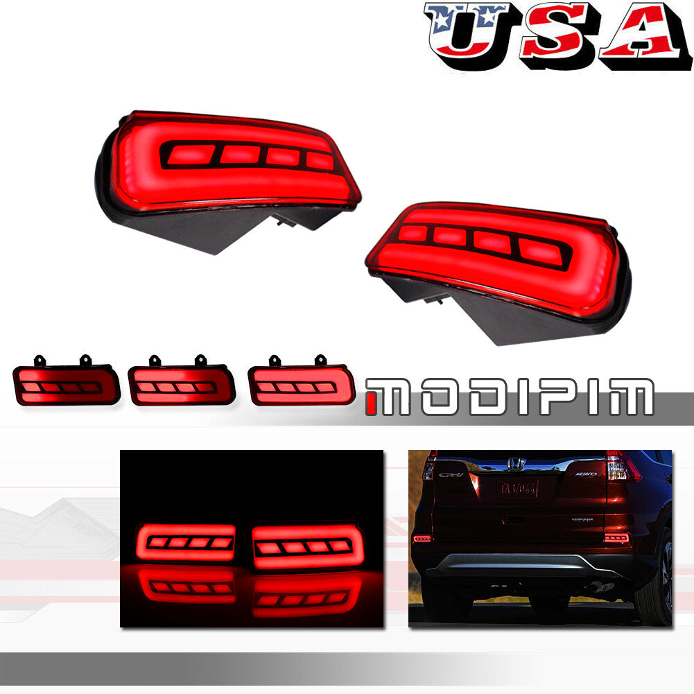 For 2015-16 for Honda CRV CR-V LED Rear Bumper Reflector Tail Light Brake Stop Light - v