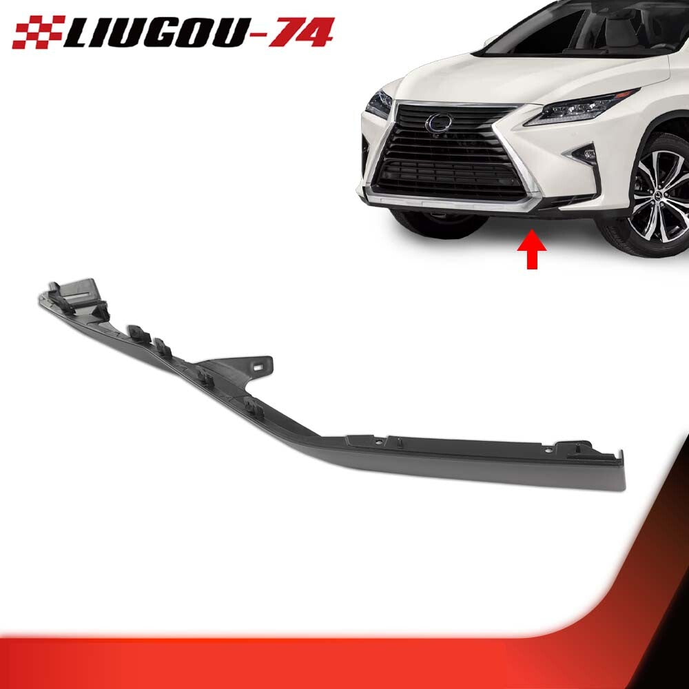 1 Piece Black Bumper Garnish Left Fits 2016 - 2018 for Lexus RX350 Front Drive Side - v
