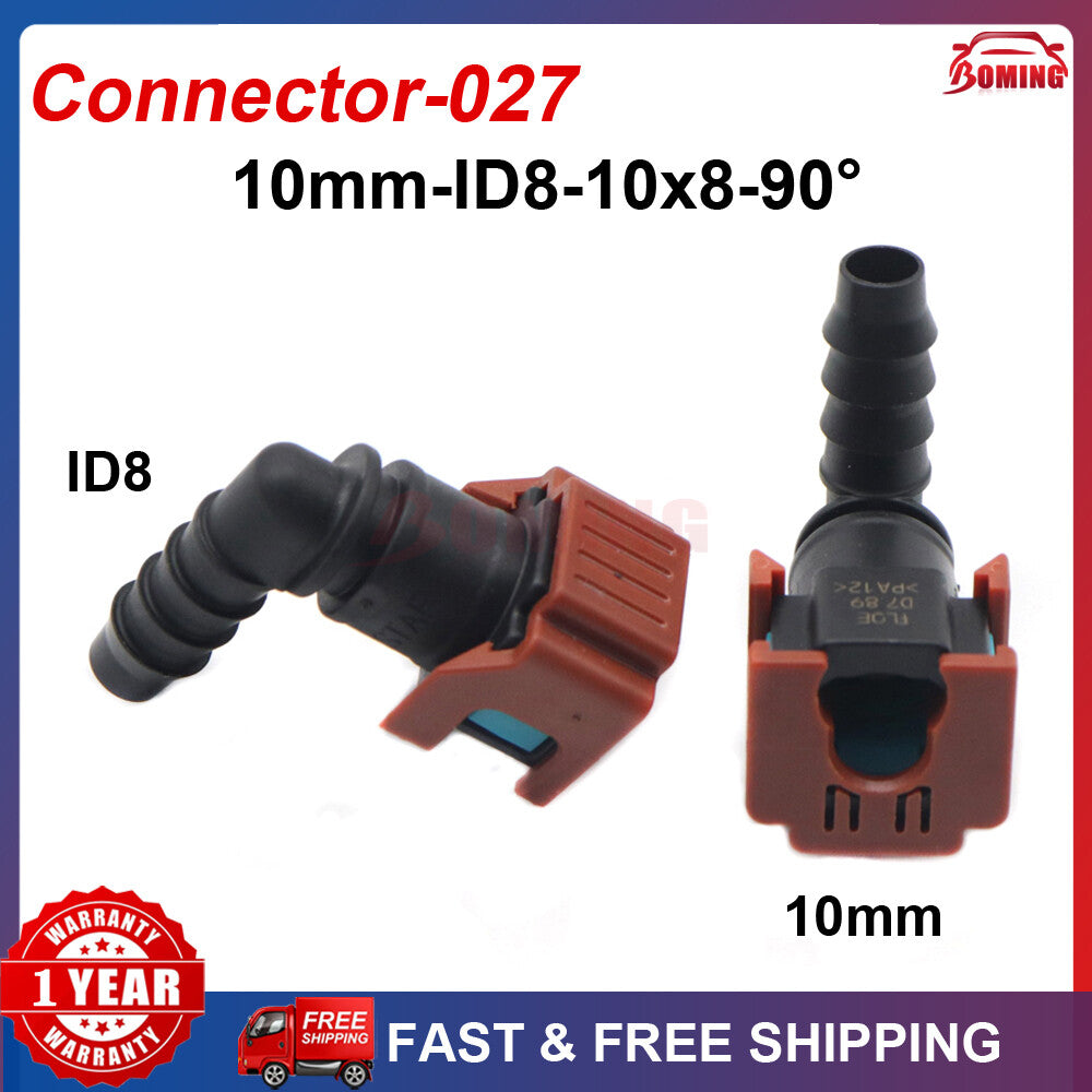 2PCS 10mm-ID8-10x8-90¡ã New Fuel Line Hose Pipe Quick Release Female Connector Q