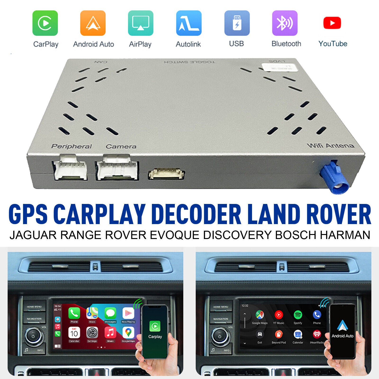 GPS Carplay Decoder Land for Rover for Jaguar for Range Rover Evoque Discovery