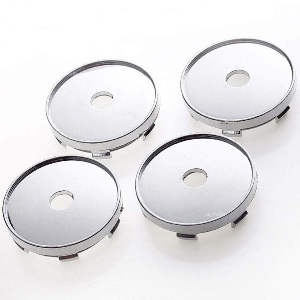 Set Of 4 Car Wheel Center Hub Caps Rim Dust Cover Cup 60mm Silver Universal Q