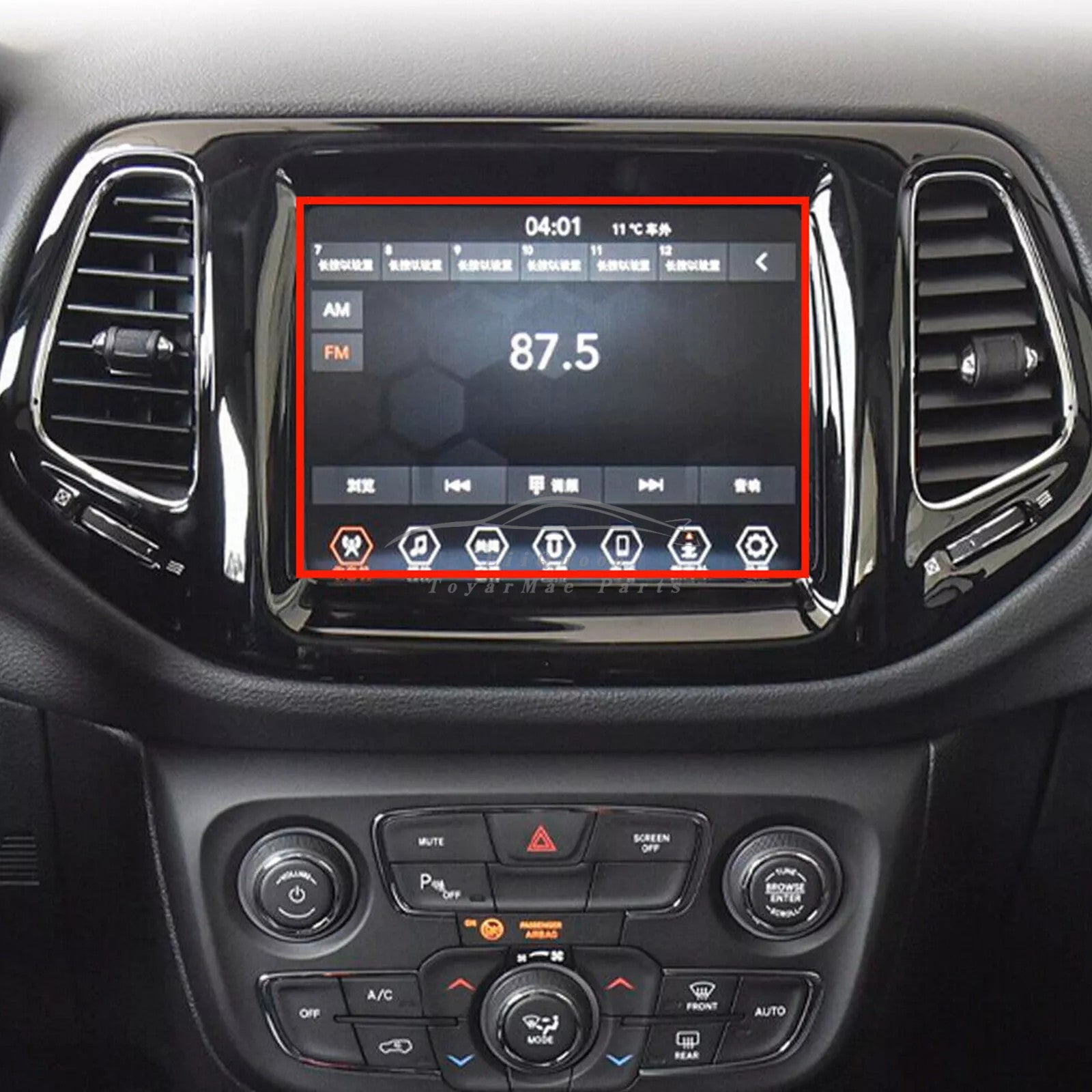 7 LCD Display Touch Screen Radio Navigation for Jeep Compass 2017-2020 WD