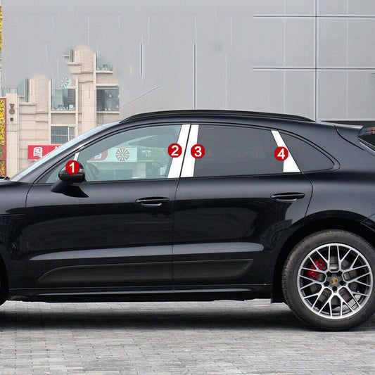 for Porsche Macan 2015-2023 Chrome stainless Window Door Pillar Post Trims Cover