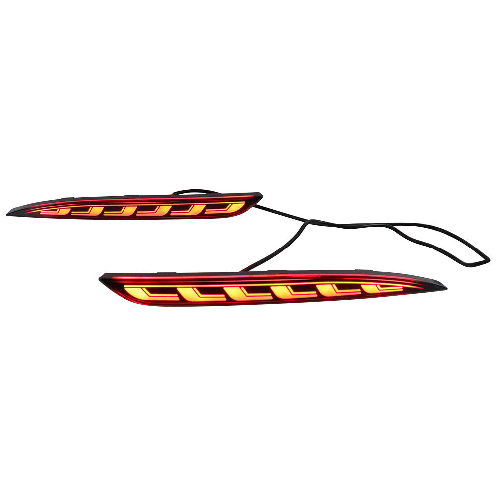 Pair LED Bumper Brake Light 12V Rear Reflector Lamp Fits 2017-2022 for Tesla for Model 3 Q