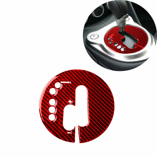 Red carbon fiber gear shift cover trim suitable for Nissan 370Z Z34 2009-20