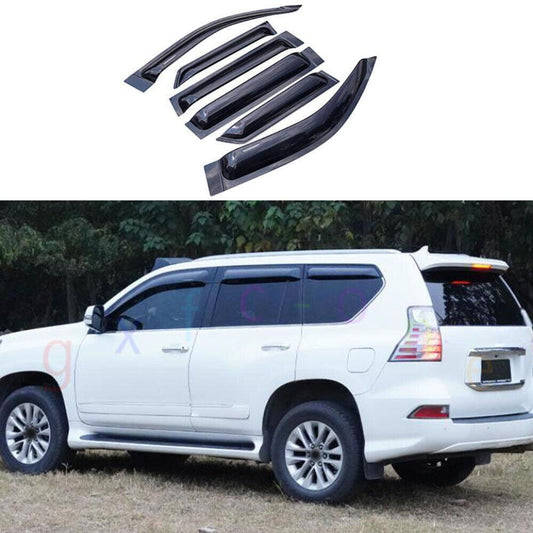 for Lexus GX460 2010-23 Black Window Wind Visors Sun Rain Guard Vent Deflectors