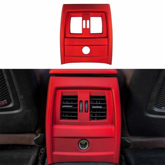 for BMW 3 4 Series GT 2014-18 ABS Red Inner Back Row Air Outlet Vent Cover Trim