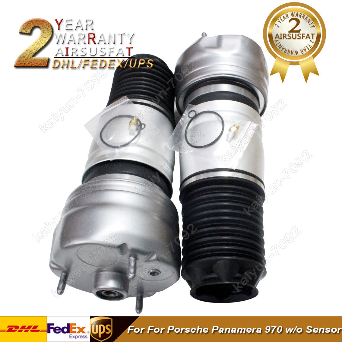 2x Front Left Right Air Suspension Springs W/o Sensor for Porsche 970 for Panamera