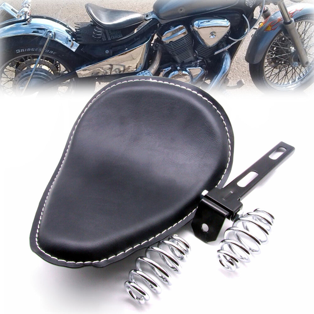 Motorcycle polyurethane synthetic leather single 3-inch motorcycle for seat with spring support suitable for Harley-Davidson