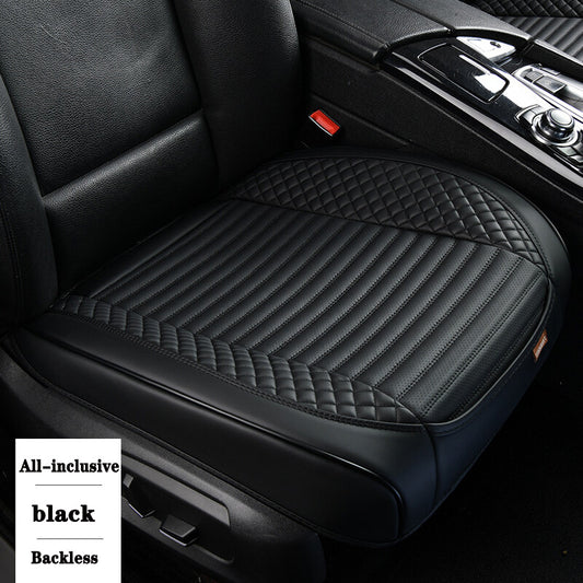 Car for Seat Cover Leather Breathable Chair Cushion Anti-skid Black Set v