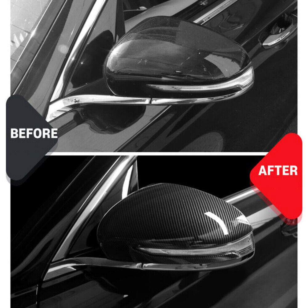 for Genesis G70 2019-2023 Carbon ABS Side Door Rearview Mirror Cover Trim Cap n