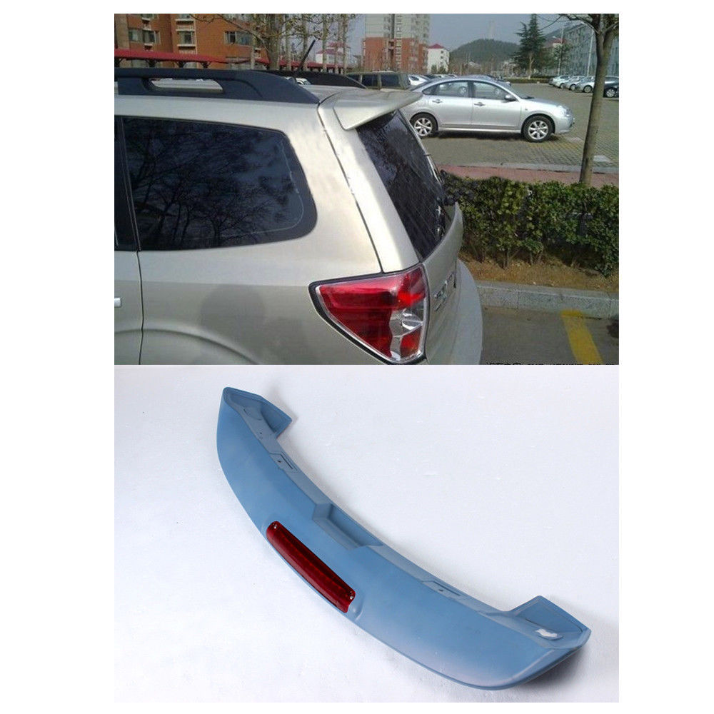 Unpainted ABS Roof Spoiler Rear Wing W/LED for Subaru Forester S3 Series 2008-12