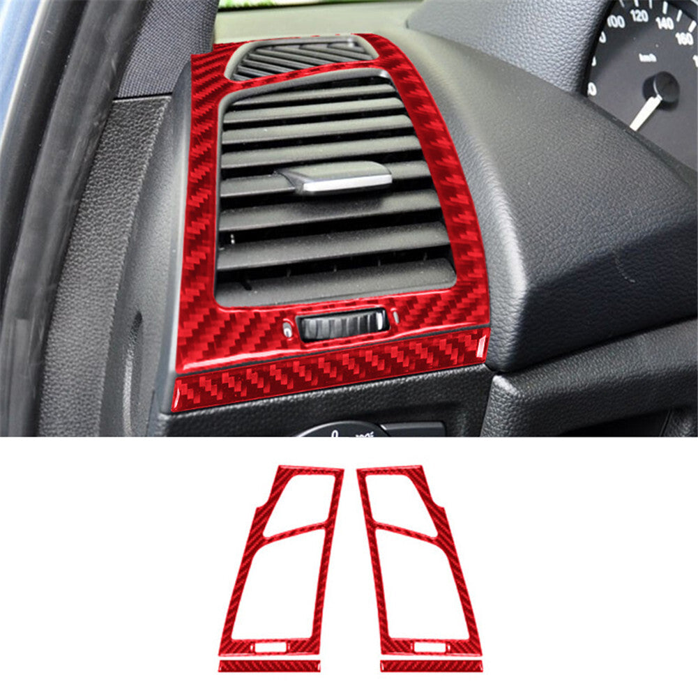 Red Carbon Fiber Side Air Vent Outlet Cover Trim For Sonic 2012-2016 v